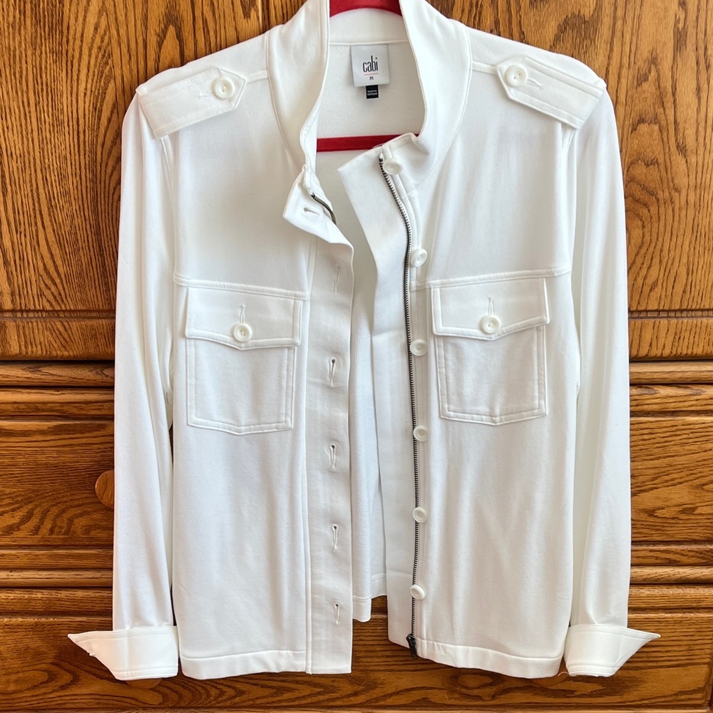 CAbi Ivory Military-Style Jacket